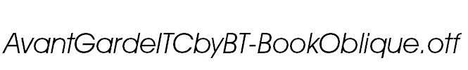 AvantGardeITCbyBT-BookOblique