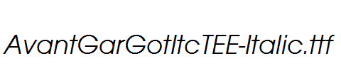 AvantGarGotItcTEE-Italic