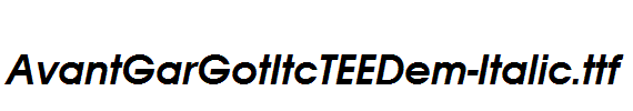 AvantGarGotItcTEEDem-Italic