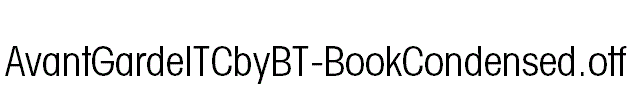 AvantGardeITCbyBT-BookCondensed