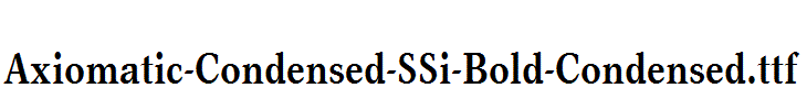 Axiomatic-Condensed-SSi-Bold-Condensed