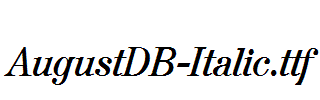 AugustDB-Italic