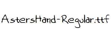 AstersHand-Regular