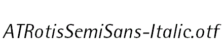 ATRotisSemiSans-Italic