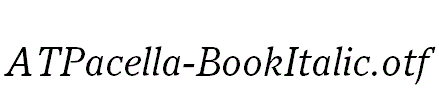 ATPacella-BookItalic