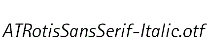 ATRotisSansSerif-Italic