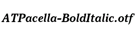 ATPacella-BoldItalic