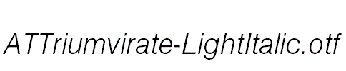 ATTriumvirate-LightItalic