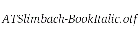 ATSlimbach-BookItalic