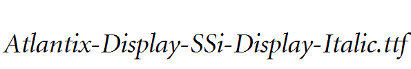 Atlantix-Display-SSi-Display-Italic