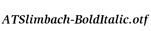 ATSlimbach-BoldItalic