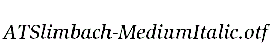 ATSlimbach-MediumItalic