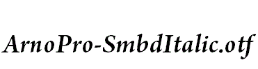 ArnoPro-SmbdItalic