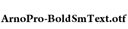 ArnoPro-BoldSmText