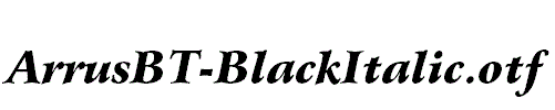 ArrusBT-BlackItalic