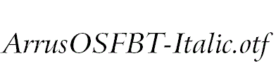 ArrusOSFBT-Italic