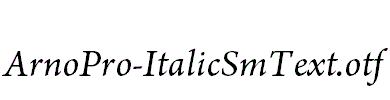 ArnoPro-ItalicSmText