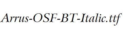 Arrus-OSF-BT-Italic