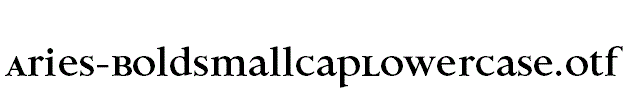 Aries-BoldSmallCapLowerCase