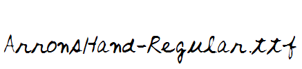 ArronsHand-Regular