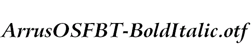 ArrusOSFBT-BoldItalic