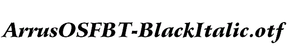 ArrusOSFBT-BlackItalic