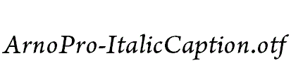 ArnoPro-ItalicCaption