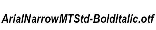 ArialNarrowMTStd-BoldItalic