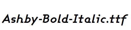 Ashby-Bold-Italic