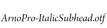 ArnoPro-ItalicSubhead