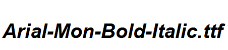 Arial-Mon-Bold-Italic