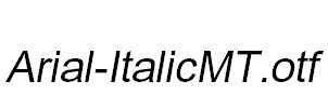 Arial-ItalicMT
