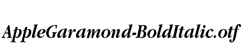 AppleGaramond-BoldItalic