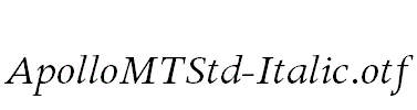 ApolloMTStd-Italic