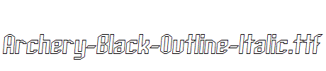 Archery-Black-Outline-Italic