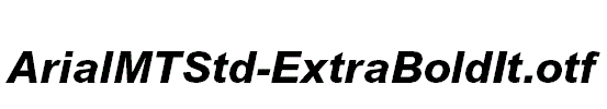 ArialMTStd-ExtraBoldIt