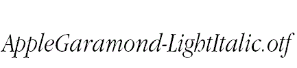 AppleGaramond-LightItalic