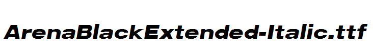 ArenaBlackExtended-Italic