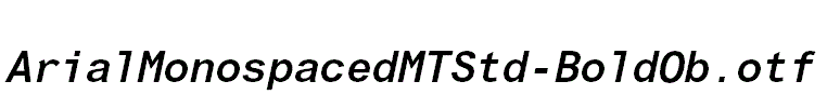 ArialMonospacedMTStd-BoldOb