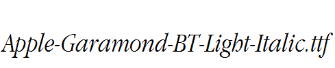 Apple-Garamond-BT-Light-Italic