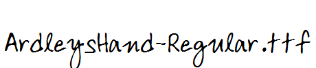 ArdleysHand-Regular