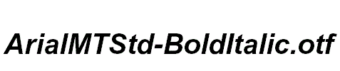 ArialMTStd-BoldItalic