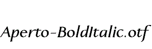 Aperto-BoldItalic