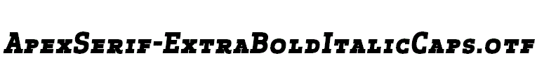 ApexSerif-ExtraBoldItalicCaps