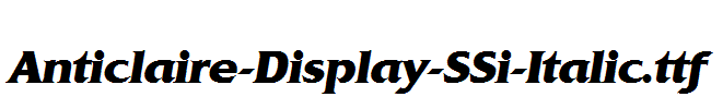 Anticlaire-Display-SSi-Italic