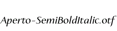 Aperto-SemiBoldItalic