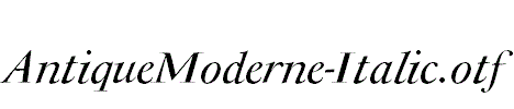 AntiqueModerne-Italic