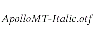 ApolloMT-Italic