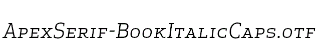 ApexSerif-BookItalicCaps