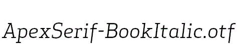 ApexSerif-BookItalic
